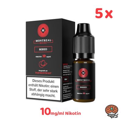 Montreal Original Rodeo * 10mg/ml* Nikotinsalz, 5x 10ml Liquid