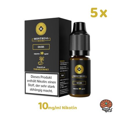 Montreal Original Oasis * 10mg/ml* Nikotinsalz, 5x 10ml Liquid