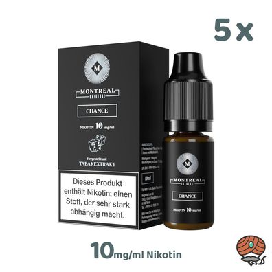 Montreal Original Chance * 10mg/ml* Nikotinsalz, 5x 10ml Liquid
