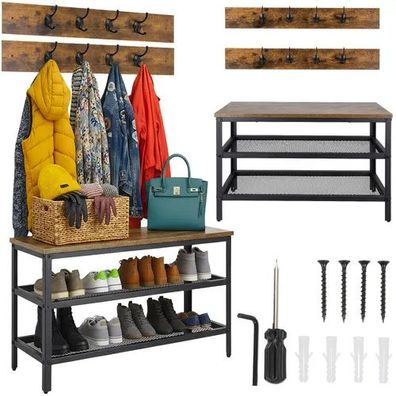 Schuhbank Garderobenset Flurgarderobe