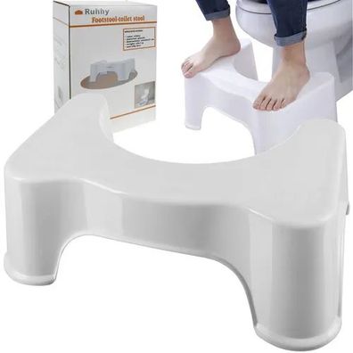 Toilettenhocker Ruhhy 21852 WC Fußhocker 42 x 26 x 17 cm Kunststoff weiß