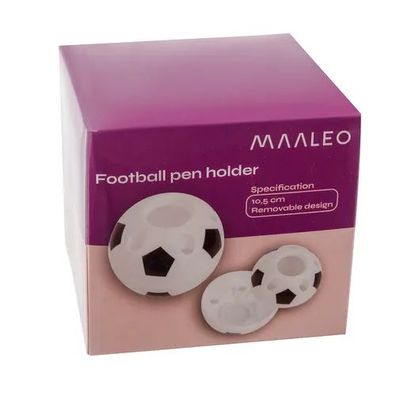 Stiftehalter Fußball Maaleo 22164 Schreibtisch-Organizer 11 cm weiß/schwarz