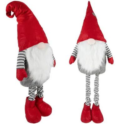 Weihnachtswichtel Ruhhy 22275 Teleskopbeine 85-105 cm Polyester rot grau weiss