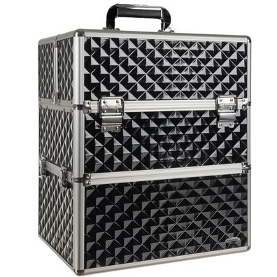 Kosmetikkoffer Soulima XL 22529 abschließbar 42,5 x 35 x 24,5 cm schwarz silber