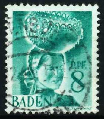 FZ BADEN 2. Ausgabe Spezialisiert Nr 16 zentrisch gestempelt X602EAA