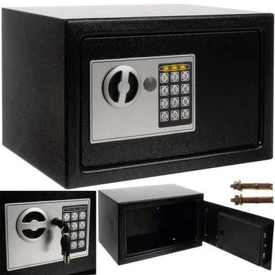 Elektronischer Tresor Malatec 22627 mit Zahlencode und Schlüssel 10 Liter Stahl