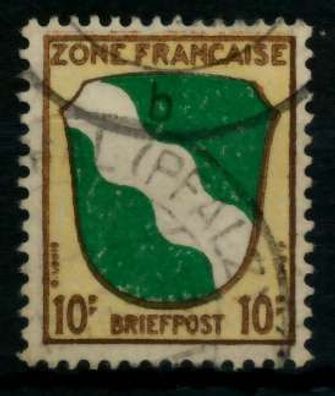 FRANZ. ZONE ALLG. AUSG. Nr 5 gestempelt gepr. X707E1E
