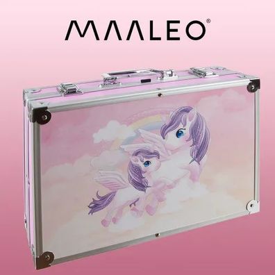 Malset im Koffer Maaleo 22768 Einhorn 144-teilig Buntstifte Marker Farben rosa