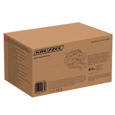 Holzdominosteine Kruzzel 22914 Domino Set 407 Teile mit Aufbewahrungstasche