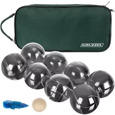 Boulekugeln Set Kruzzel 22915 mit 8 Kugeln 7,3 cm und Tragetasche