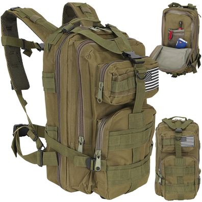 Militärrucksack Trizand 26 L MOLLE Oxford 600D 44x28x16 cm oliv