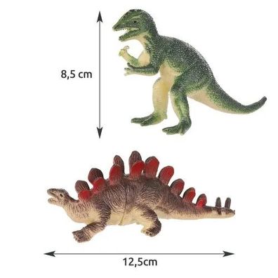 Dinosaurier Figuren Set Kruzzel 12 Stück PVC bunt Höhe 8,5 cm