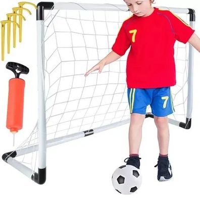 Fußballtor Set Trizand XTY1805 mit Ball Pumpe und Heringen 120x40x80 cm für Kinder