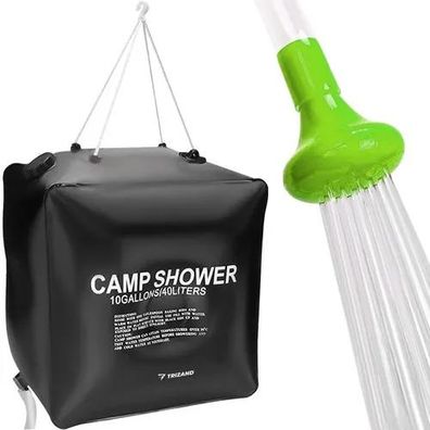 Campingdusche Trizand Solardusche 40 L mit Duschkopf, Schlauch 68 cm