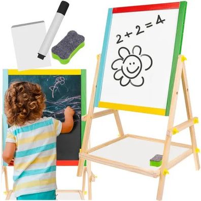 Standtafel Kruzzel 23546 doppelseitig Holz Kreidetafel und Magnettafel 65,5 cm