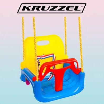 Kinderschaukel Kruzzel 3in1 mitwachsend bis 30 kg Seile 93-165 cm Garten