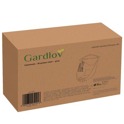 Hängesessel Gardlov 23671 Brasilianischer Stuhl grau Baumwolle bis 120 kg