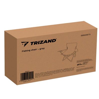 Angelstuhl Trizand 23675 klappbar grau mit Getränkehalter bis 100 kg