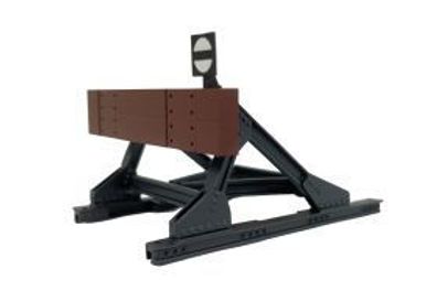 Lenz 55067 Prellbock mit Bohle, Messing Fertigmodel Spur 0