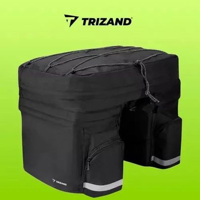 Fahrradtasche Trizand 23798 Gepaecktraegertasche 60 L schwarz wasserdicht