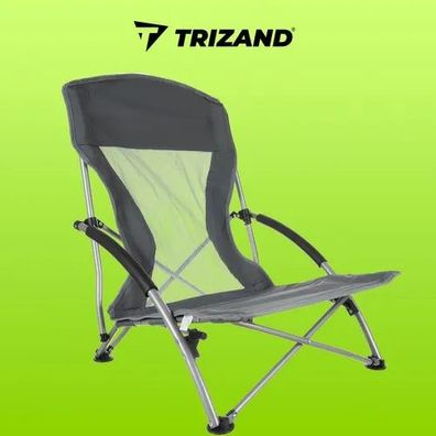 Campingstuhl Trizand 23923 faltbar, Netzrücken, bis 100 kg, grau