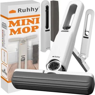 Mini-Mopp Ruhhy 24345 mit 2 Wechselbezügen und Auswringfunktion, 29 cm