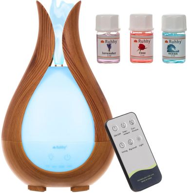 Aromadiffusor Luftbefeuchter Ruhhy 24610 200 ml mit Fernbedienung 7 LED Farben