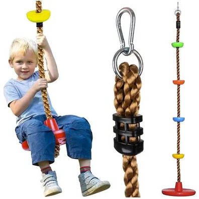 Kletterseil mit Tellerschaukel Kruzzel 25367, 210 cm, bis 100 kg