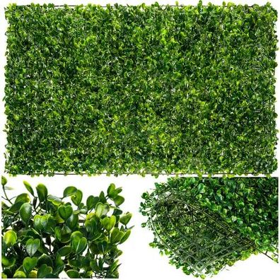 Sichtschutz Hecke Gardlov Buchsbaum Kunsthecke 60x40 cm grün PP