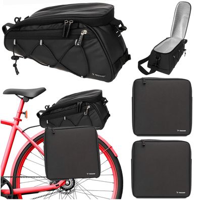 Fahrrad Gepäckträgertasche Trizand 25516 3er Set 16 L thermisch schwarz