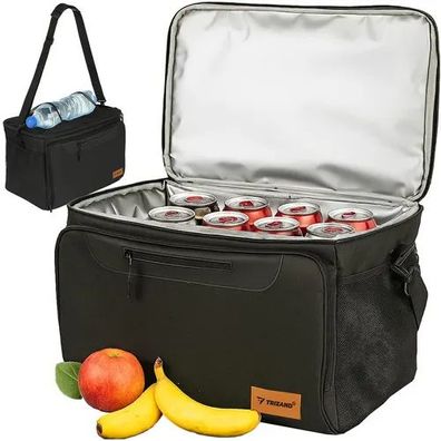 Thermotasche Trizand 25635 30 L Kühltasche schwarz 46x27x30 cm mit Schultergurt