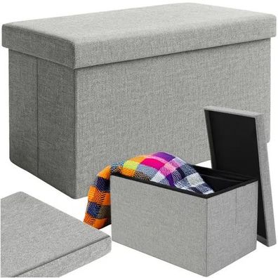 Sitzhocker Ruhhy 25996 faltbar mit Stauraum 60x30x30 cm grau