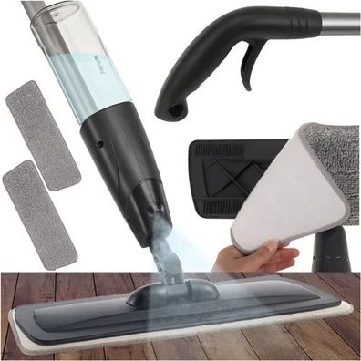 Sprühmopp Ruhhy 26152 Mikrofaser Flachmopp 41 cm mit 600 ml Tank inkl. 2 Tücher