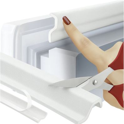 Zugluftdichtung Ruhhy selbstklebend 400 x 2,1 cm weiß für Fenster und Türen