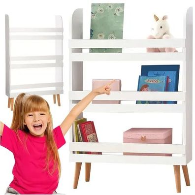 Kinderregal Ruhhy 26440 Bücherregal 3 Ebenen weiß MDF 95x15x50 cm