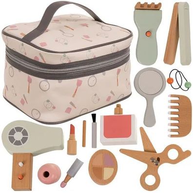 Kinder Kosmetikset Kruzzel 26457 17-teilig aus Holz mit Kosmetiktasche