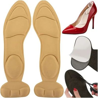 Einlegesohlen Ruhhy mit Fersenkappe beige Schaumstoff Größe 35-42 zuschneidbar