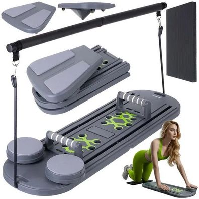 Pilates Board Trizand 27190 multifunktional 97x35 cm klappbar mit Zugseilen