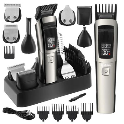 Haarschneider Soulima 27313 8 in 1 Barttrimmer USB-C IPX6 LED Display silber