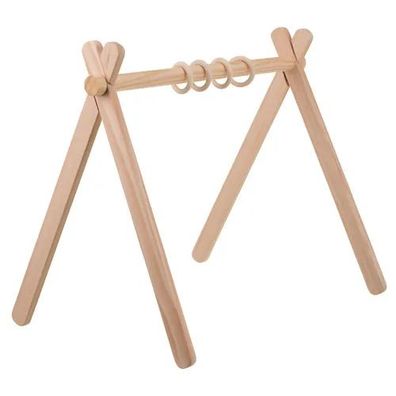 Baby Spielbogen Kruzzel aus Holz 64 x 43 x 52 cm mit 4 Ringen