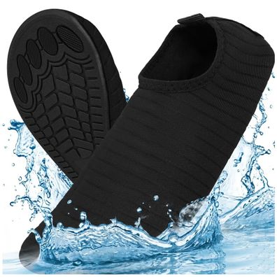 Wasserschuhe Trizand Größe 43 schwarz, rutschfeste TPE-Sohle, schnelltrocknend