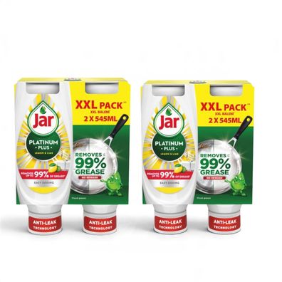 Jar Platinum Plus Duo Geschirrspülmittel Zitrone&Limette 4x545ml
