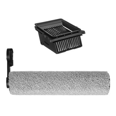 Ersatzteil-Set Walze und HEPA-Filter für Ruhhy Staubsauger 24860, 25 cm Walze