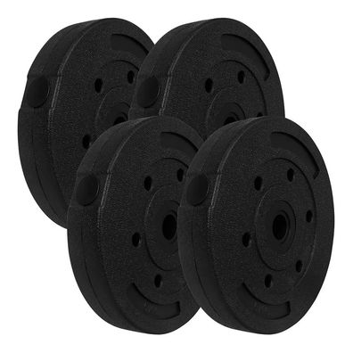Hantelscheiben Set Trizand 4 x 5 kg Kunststoff 27,5 cm Bohrung 26 mm schwarz