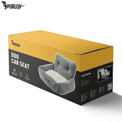 Hundeautositz Purlov S 44x35x30 cm grau bis 2,5 kg wasserabweisend rutschfest