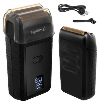 Bartrasierer Soulima mit LED-Display, USB-C, 2 Scherfolien, schwarz