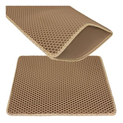 Katzenstreumatte Purlov 60x45 cm beige EVA-Schaum doppellagig rutschfest