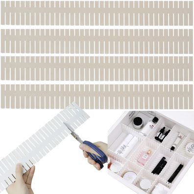 Schubladentrenner Ruhhy 4er Set beige zuschneidbar 46,3 x 7 cm Kunststoff