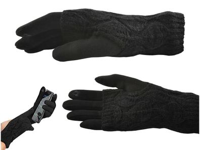 Touch-Handschuhe Trizand R6413 schwarz, Polyester Baumwolle, Einheitsgröße