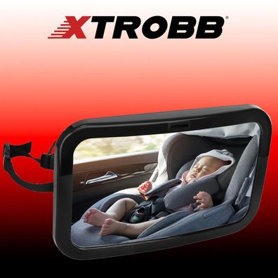 Rücksitzspiegel XTROBB Babyspiegel Auto 360 Grad drehbar 30 x 18,7 cm
